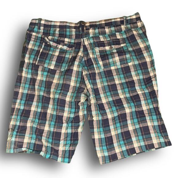 Blue Plaid Shorts sz 1X - Picture 2 of 7